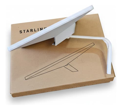 Mensula Soporte Caño Mástil Techo Pared Antena Starlink Mini Blanco