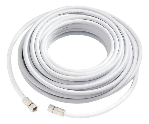 Coaxil Rg6 Armado 15 Metros Blanco Exterior Coaxial Calidad - Imagen 1